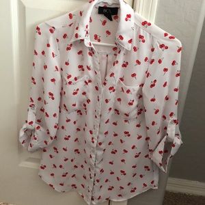 Cherry dress shirt for women